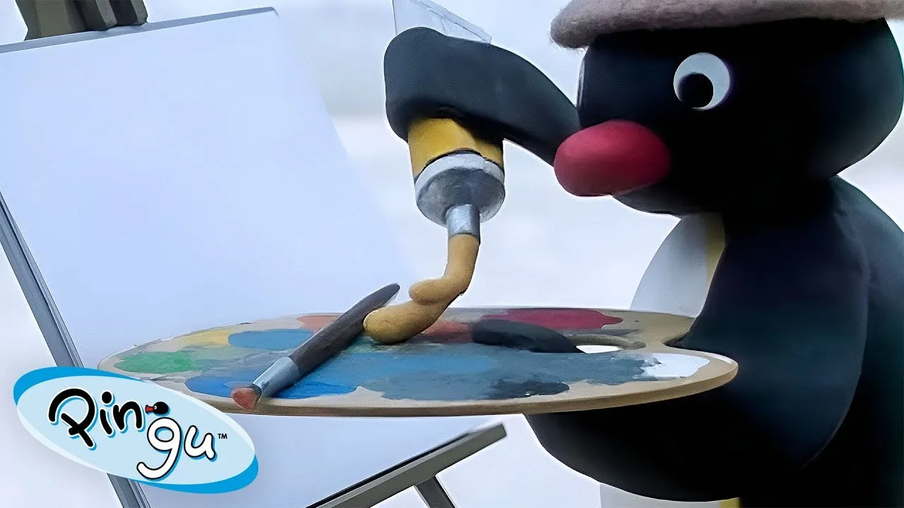 Painting Pingu! 🐧 | Pingu - Official Channel | Cartoons For Kids