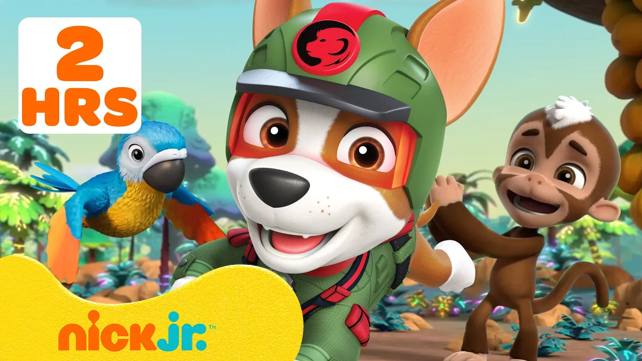 PAW Patrol's Jungle Pups Rescue Animals! 🐯 w/ Marshall & Tracker | 2 Hours | Nick Jr.