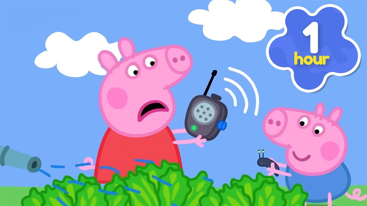 Peppa and George Play with WALKIE TALKIES 🛜 Peppa Pig Full Episodes | 1 Hour of Kids Cartoons