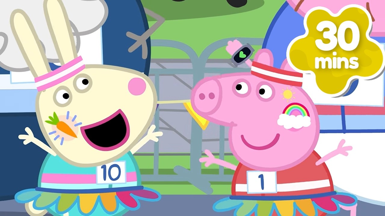 🏁  Peppa VS Rebecca Rabbit in Marathon RACE! 🏃‍♀️ BRAND NEW Peppa Pig Tales Episodes | 30 Minutes