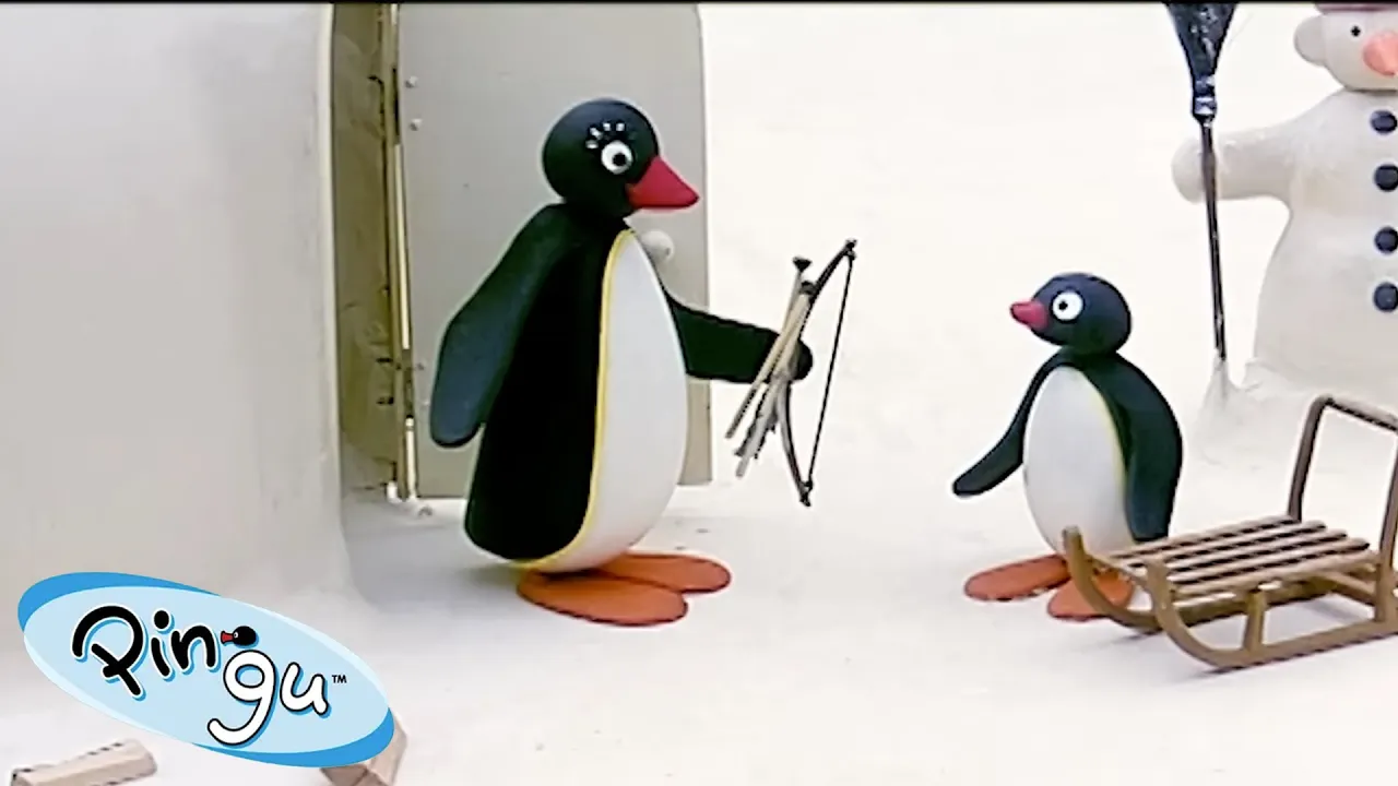 Pingu Does Archery! 🐧 | Pingu - Official Channel | Cartoons For Kids