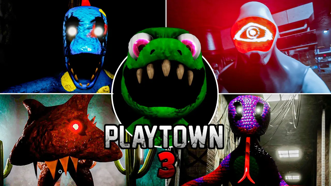 Playtown 3 - All Bosses & Jumpscares + ENDING 4K 2025