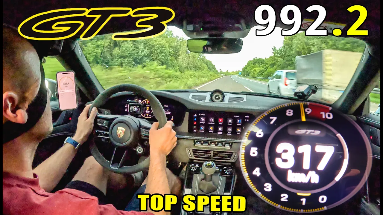 PORSCHE 992.2 911 GT3 // TOP SPEED on AUTOBAHN