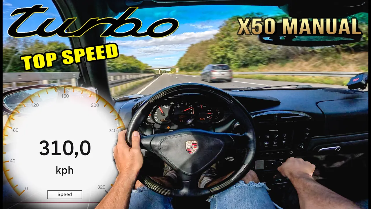 PORSCHE 996 911 TURBO MANUAL X50 // TOP SPEED on AUTOBAHN