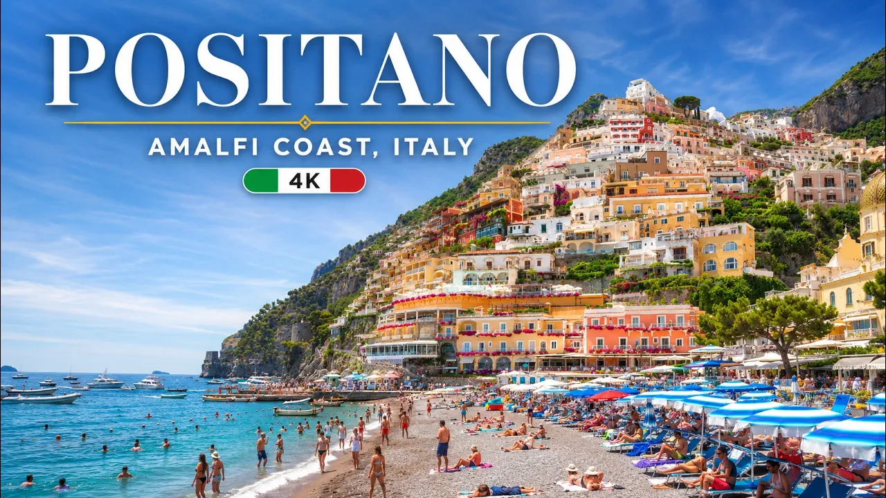Positano, Italy Walking Tour 2026 - Beaches & Cliffside Streets of the Amalfi Coast (4K HDR)