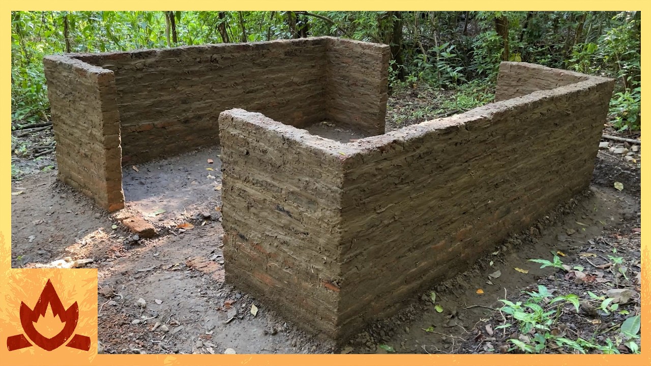 Primitive Technology: Mud mortar experiment and firing roof tiles