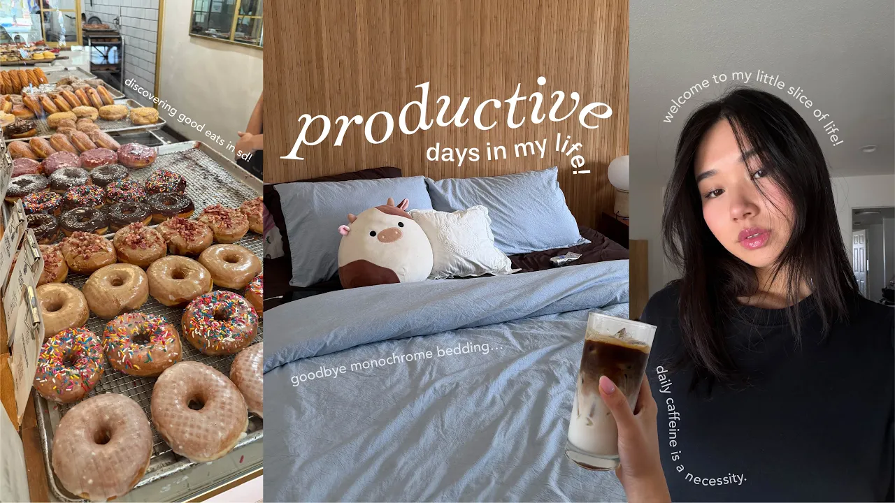productive days in my life 🧺🧸 | my filming setup/gear, new bedding & more family time!