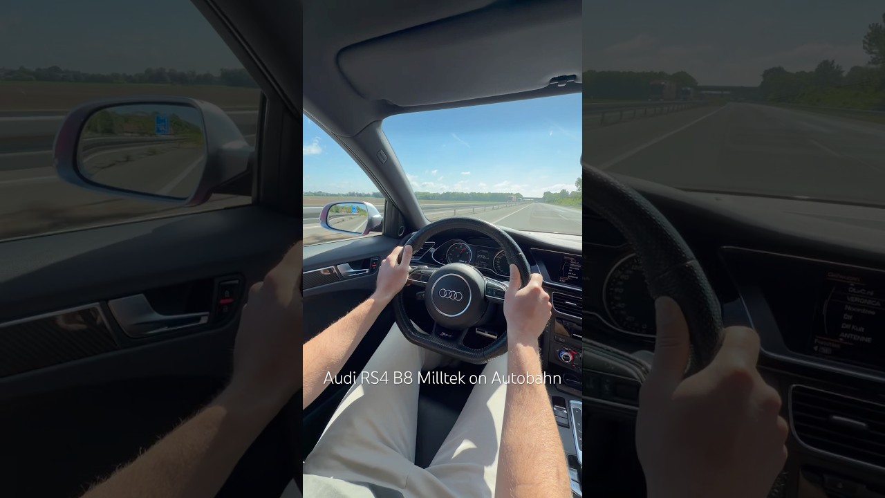 Proper 8,250RPM N/A V8 RS4 Top Speed on the Autobahn! #autotopnl #audirs4 #milltek #rs4