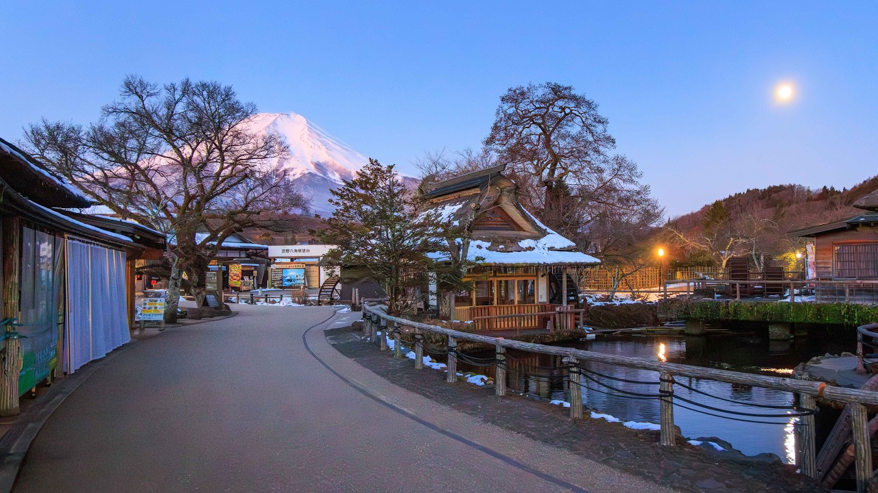 Quiet Walk in Oshino with Morning Fuji Views | Yamanashi, Japan