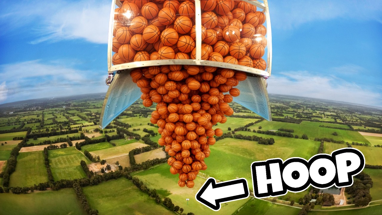 Raining Basketballs from 1000ft Is CHAOS!