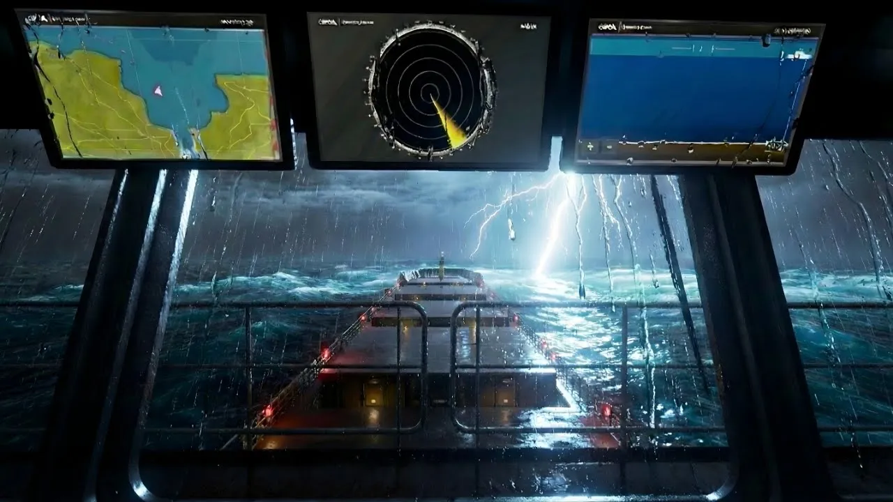 Realistic Cargo Ship Thunderstorm Ambience for Sleep & Relax (Seafarer: The Ship Sim)