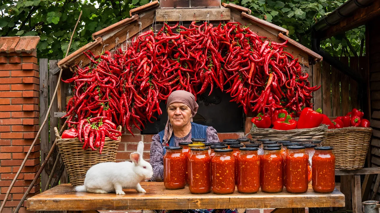 🌶️ Red Pepper Season in the Village — Homemade Hot Sauce...