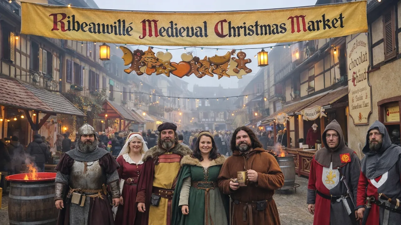 Ribeauvillé Medieval Christmas Market Walking Tour (4K 60fps HDR) | Rare Alsace Event