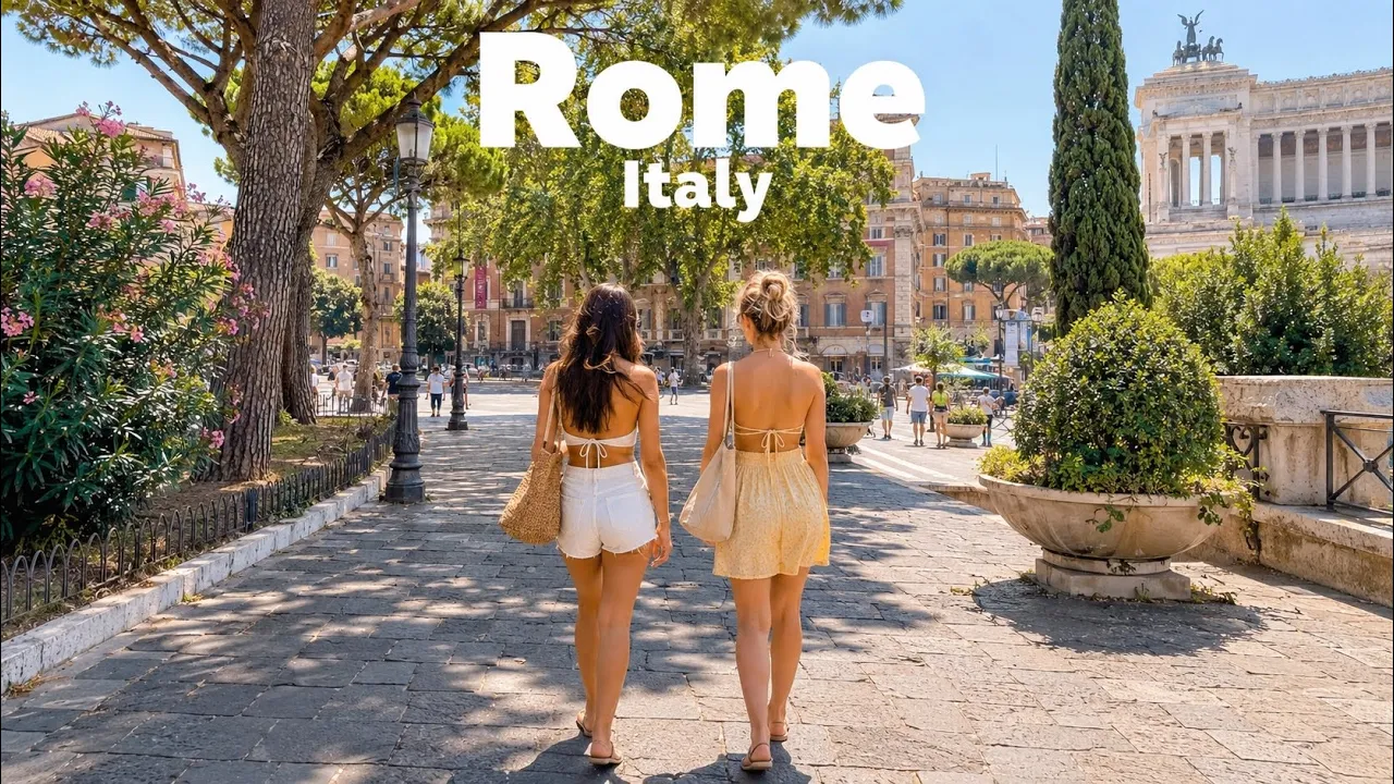 Rome, Italy 🇮🇹 — Summer Walk: Colosseum to Trastevere | 4K HDR 60fps