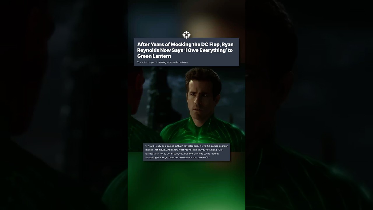 Ryan Reynolds says he owes his entire career to the 2011 Green Lantern movie. (via ET) #ryanreynolds
