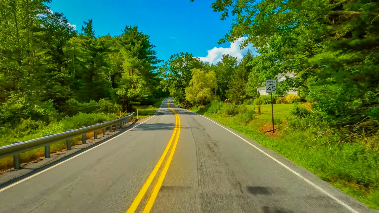 Scenic Roads of the Pocono Mountains in 4K | Relaxing Forest Drive Through Pennsylvania