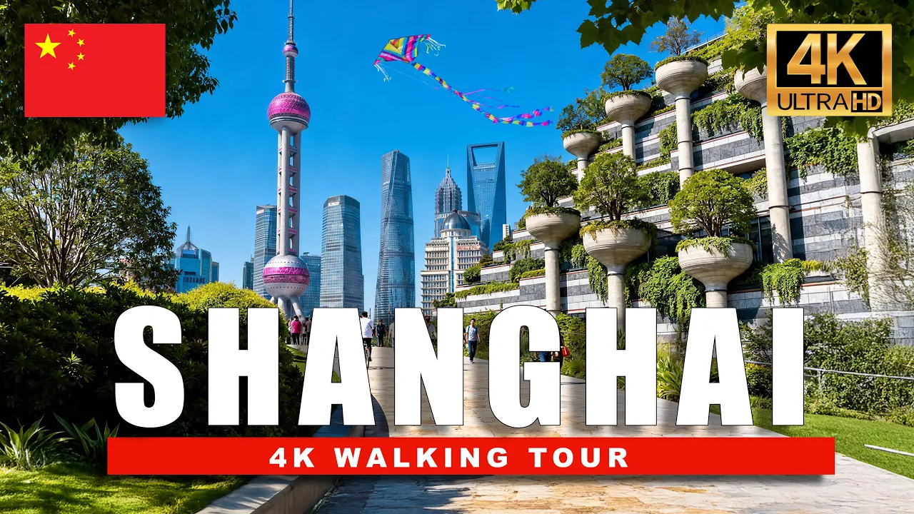 Shanghai Walking Tour 4K 🇨🇳 — China’s Futuristic Skyline & The Bund Waterfront