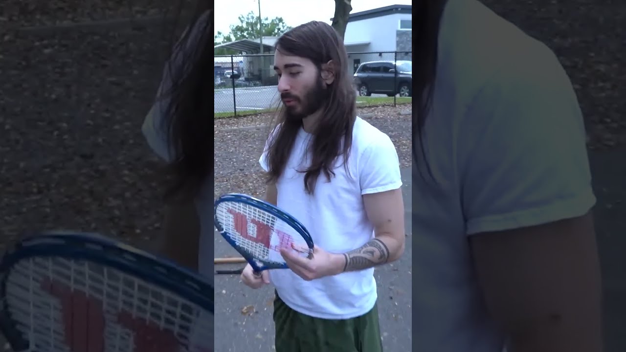 Shooting Potatoes At A Tennis Racket to Make French Fries