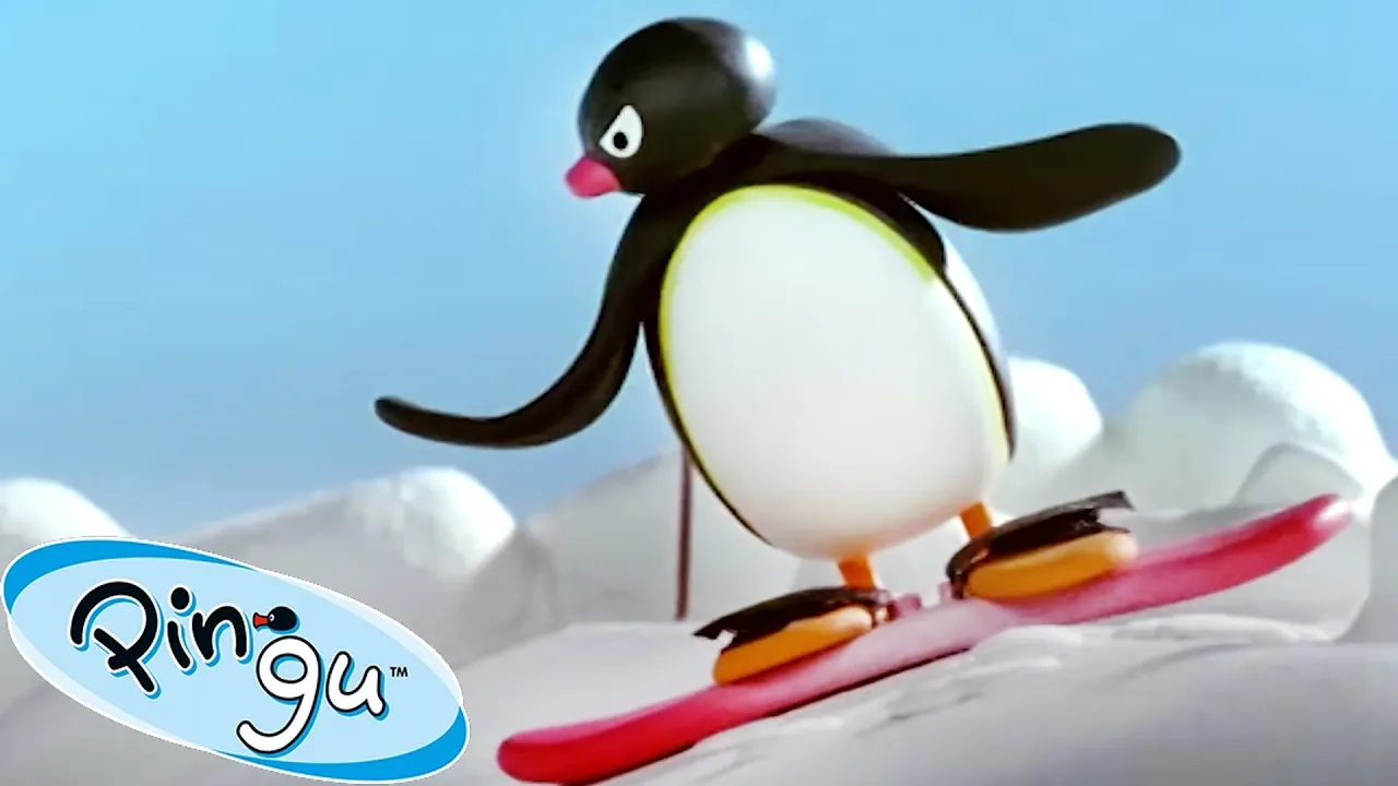 Snowboarder Pingu! 🐧 | Pingu - Official Channel | Cartoons For Kids
