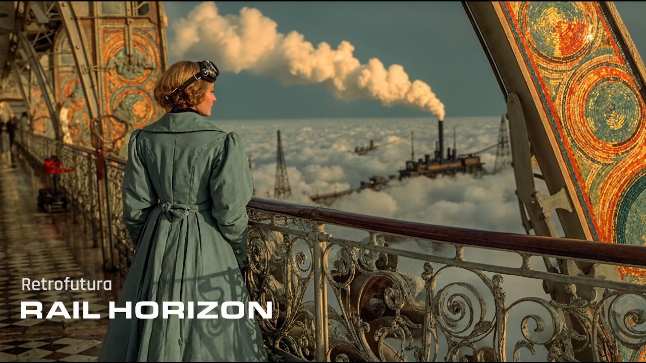 Steampunk Trains To Reach The Horizon | AI 4K - Ambient Film by Retrofutura