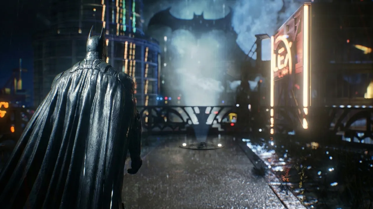 Stormy Night Walk in Gotham City | Batman Arkham Knight | 4K