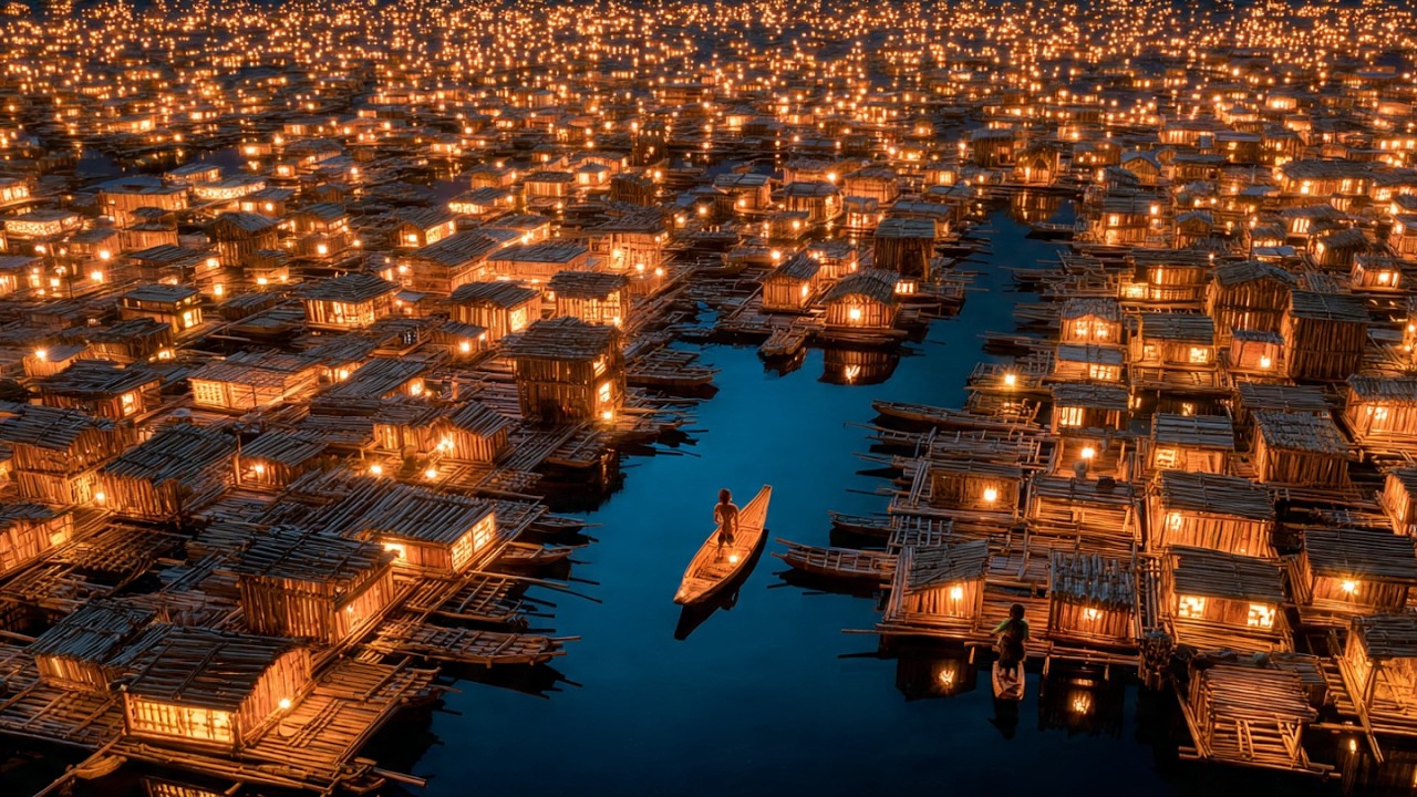 Surreal AI Film • A Very Unusual Town | The Floating Town That Never Hurried (4K)