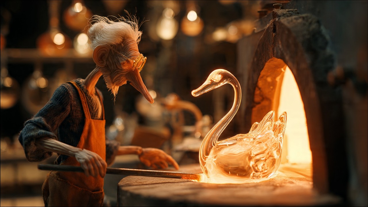 Surreal AI Film • A Very Unusual Town | The Glassmakers of Murano (4K)