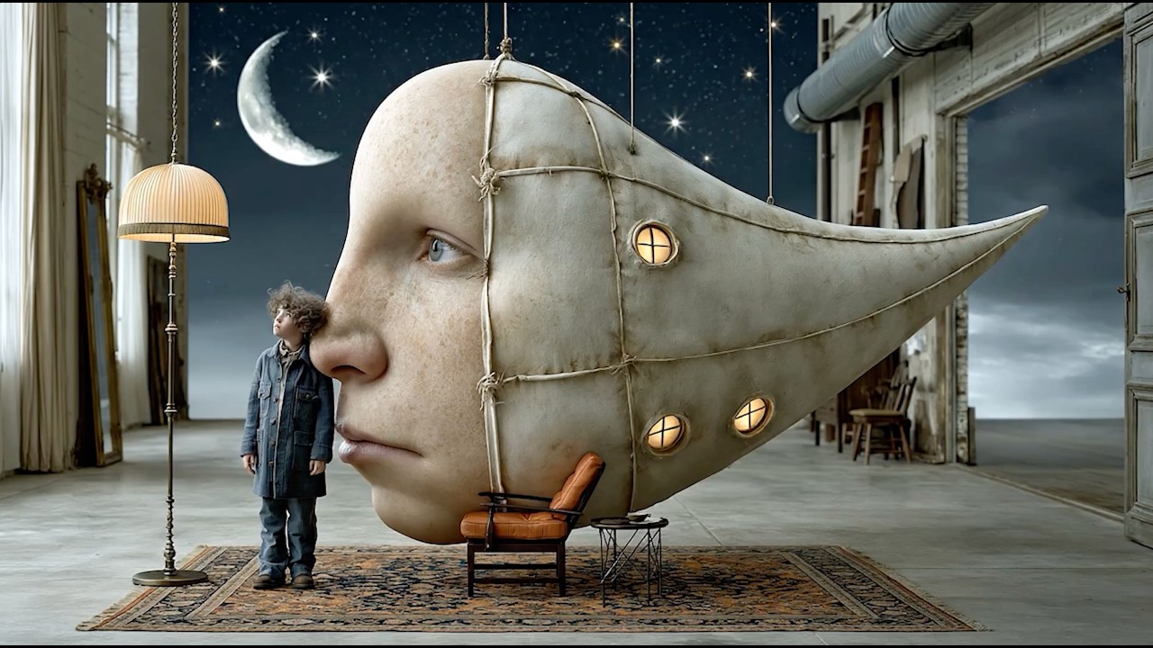 Surreal AI Scenes - Heavy Old Moon - Kelly Boesch | 4K