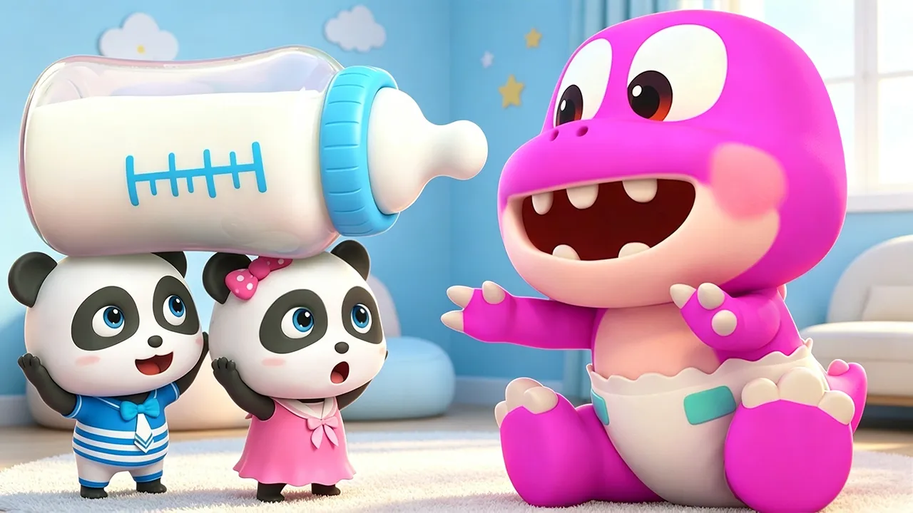 Taking Care of Baby Dino | Dinosaur Song | Baby Care | Nursery Rhymes & Kids Songs | BabyBus