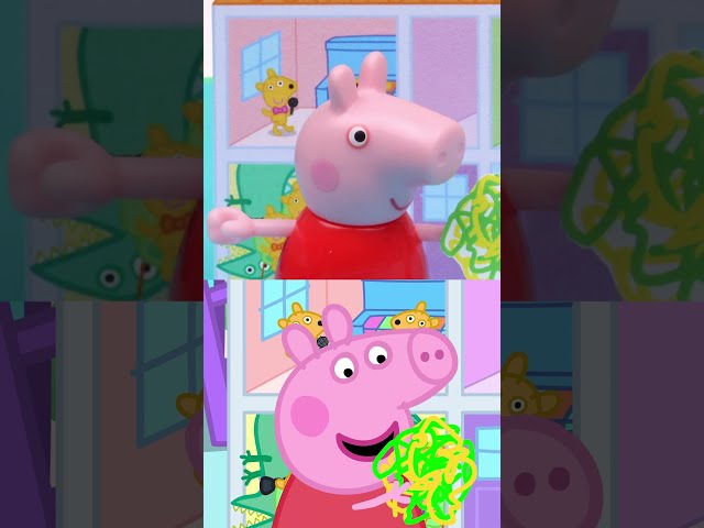 Tales VS Toys: Dollhouse DISASTER! 🏠 #PeppaPig #Shorts #toys #toyplay
