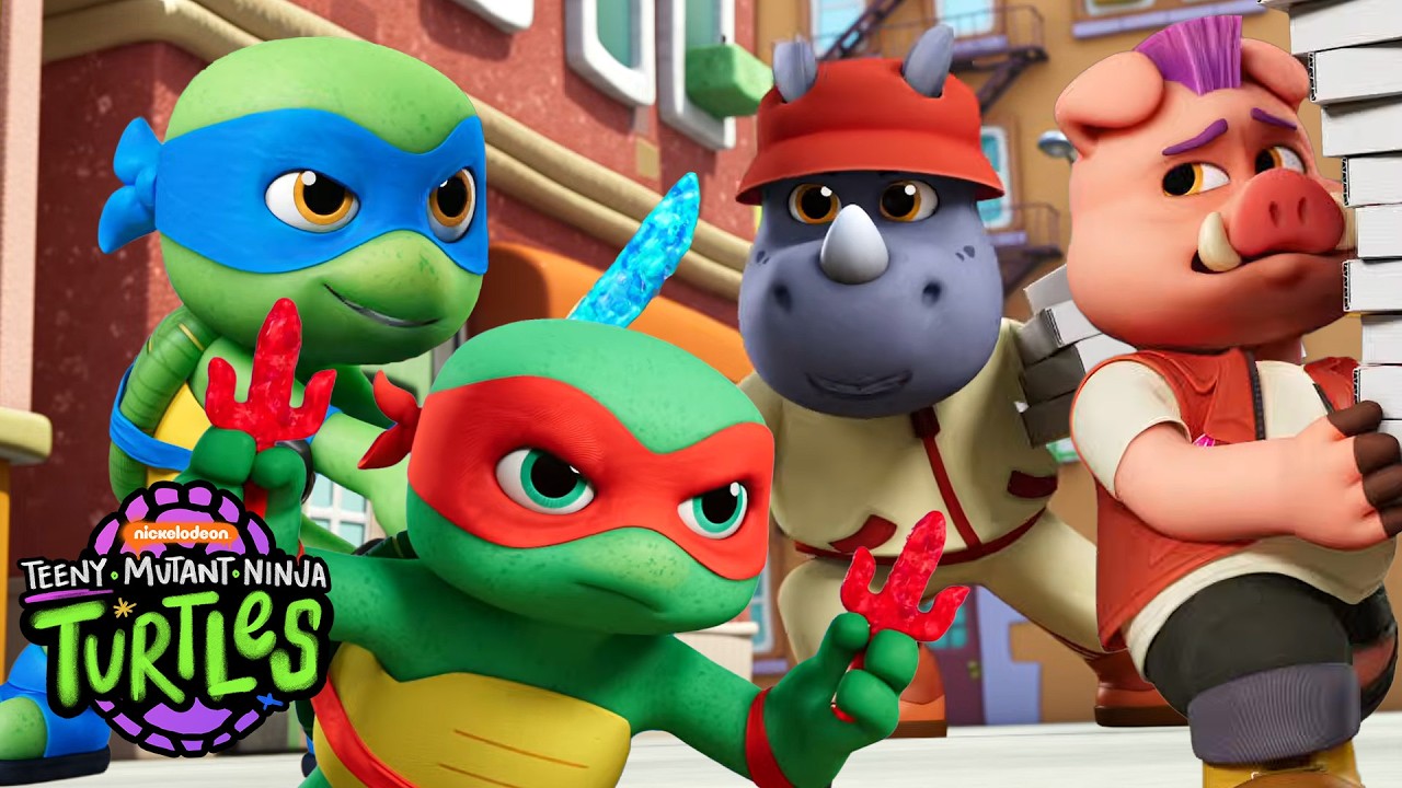 TEENY MUTANT NINJA TURTLES | Episode 2: Grand Theft Pizza ft. Bebop & Rocksteady 🍕 | Full Episode