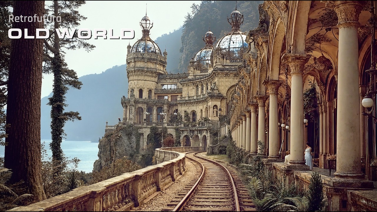 The Lost Empire Express: Steampunk Coast Train Journey | AI 4K — Retrofutura