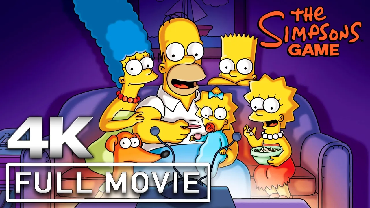 THE SIMPSONS GAME All Cutscenes (Full Game Movie) 4K 60FPS Ultra HD