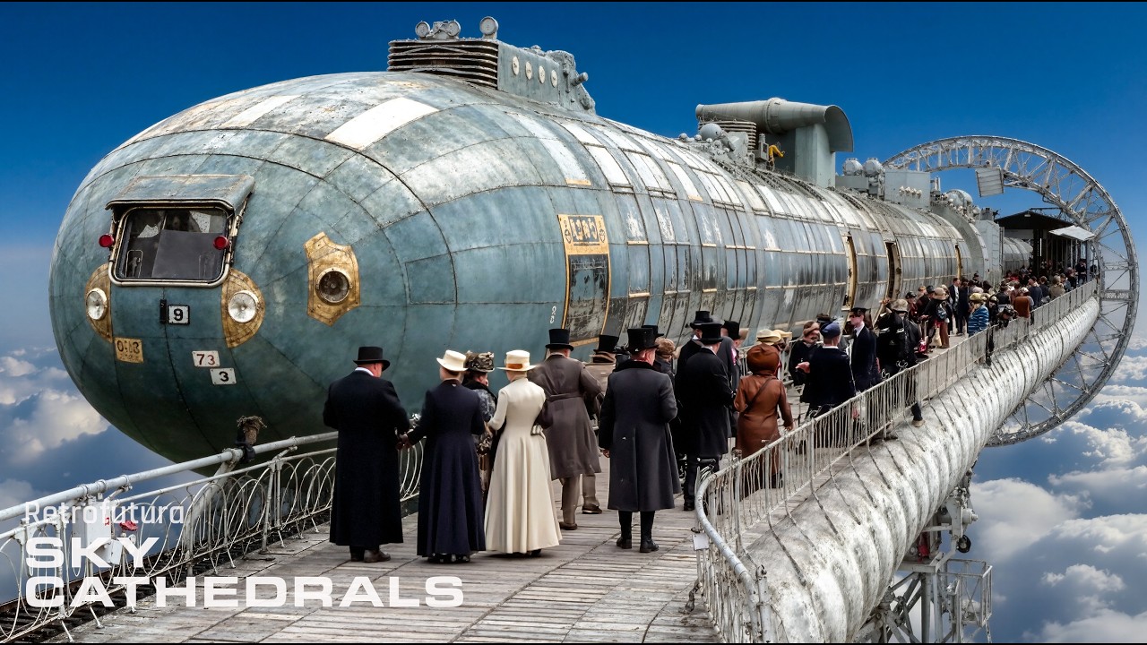 The Sky Cathedrals: Where Trains Meet Airships — Retrofutura AI Film