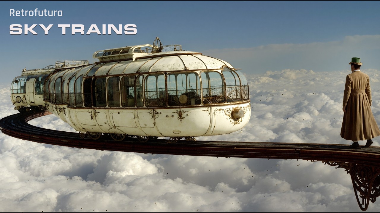 The Sky Trains: Railways Above the Clouds | AI 4K —  Retrofutura