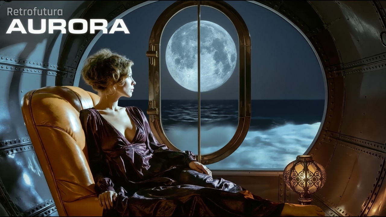 The Stone Coast: A Moonlit Rail Voyage To Aurora | AI 4K — Retrofutura