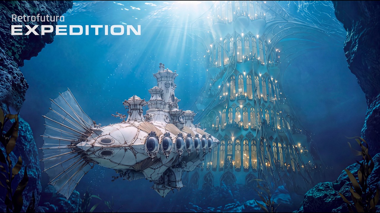 The Sunken Palaces: A Steampunk Submarine Expedition | AI 4K — Retrofutura