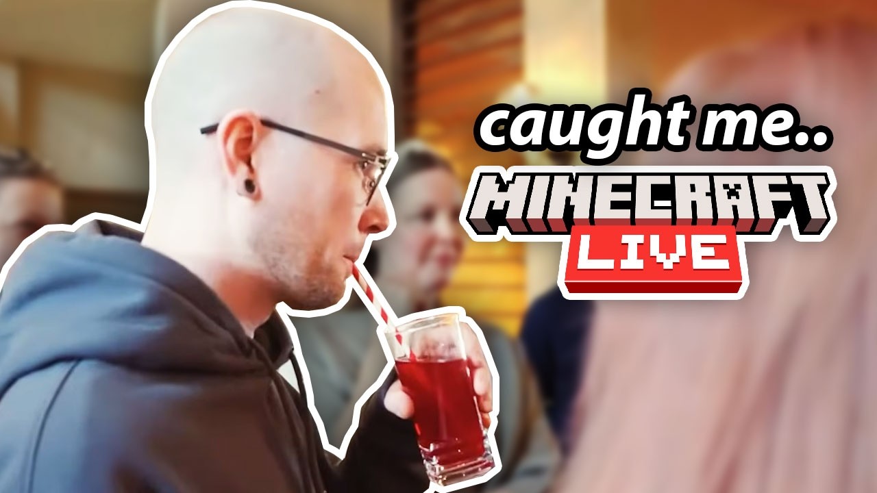 they caught me sippin' on minecraft live..