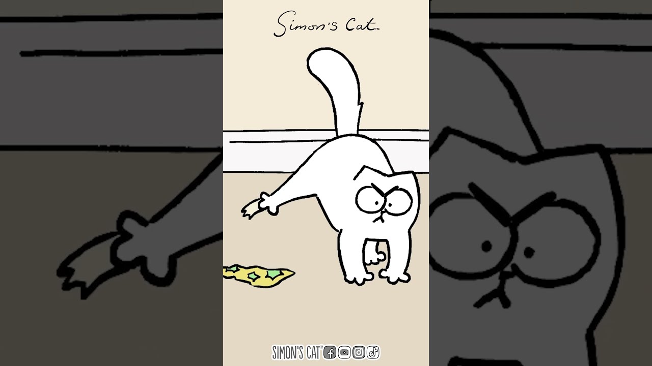 This cat finds himself in a sticky situation