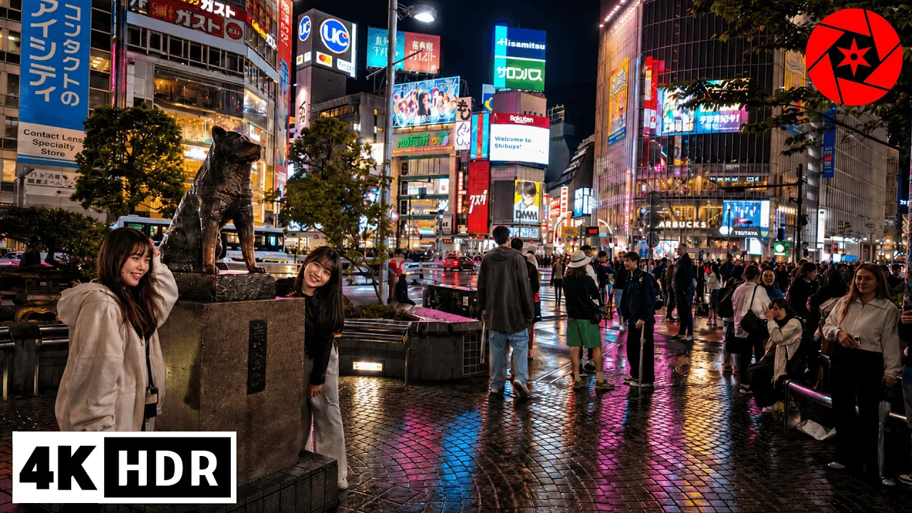 Tokyo After Dark - Shibuya Night Walk 4K HDR