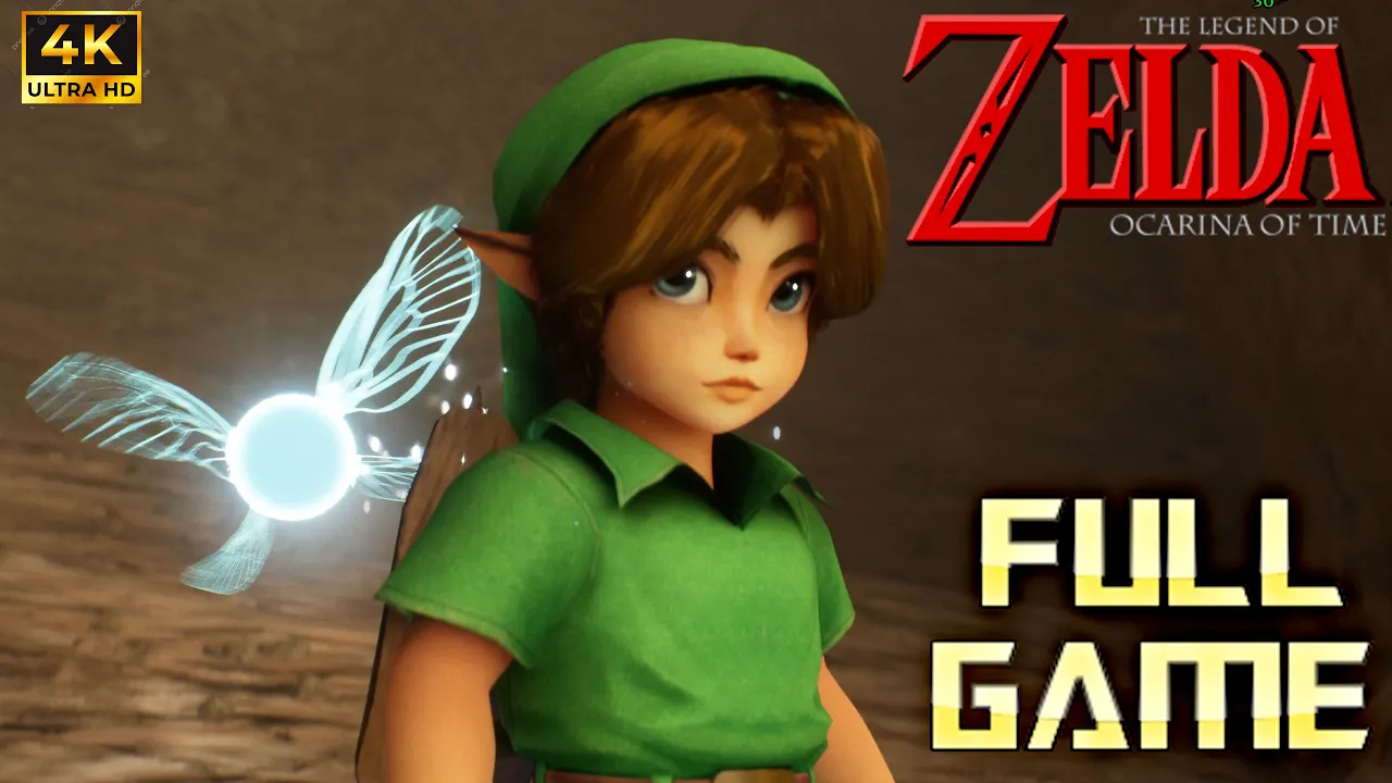 Unreal Engine 5 - Zelda Ocarina of Time | 4K Full Game Walkthrough | No Commentary