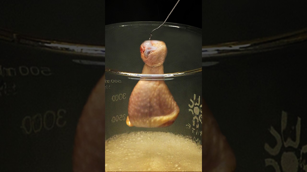 Vaporizing chicken in acid