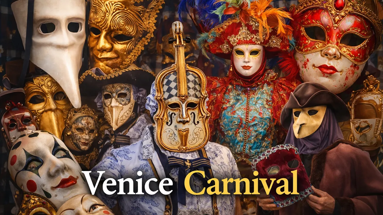 Venice Carnival Walking Tour  🇮🇹 Masks, Costumes & Street Performances | 8-Hour 4K Walk