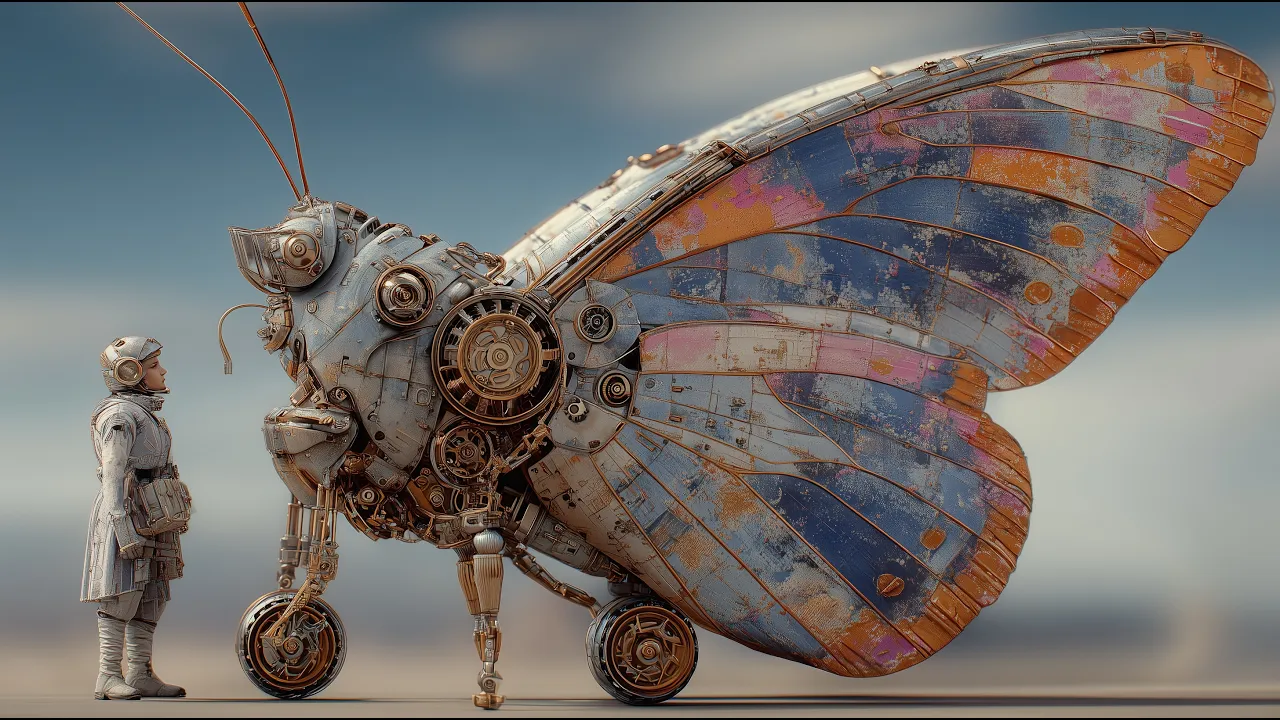 Violet Butterflight | Steampunk Fantasy| AI Art Story