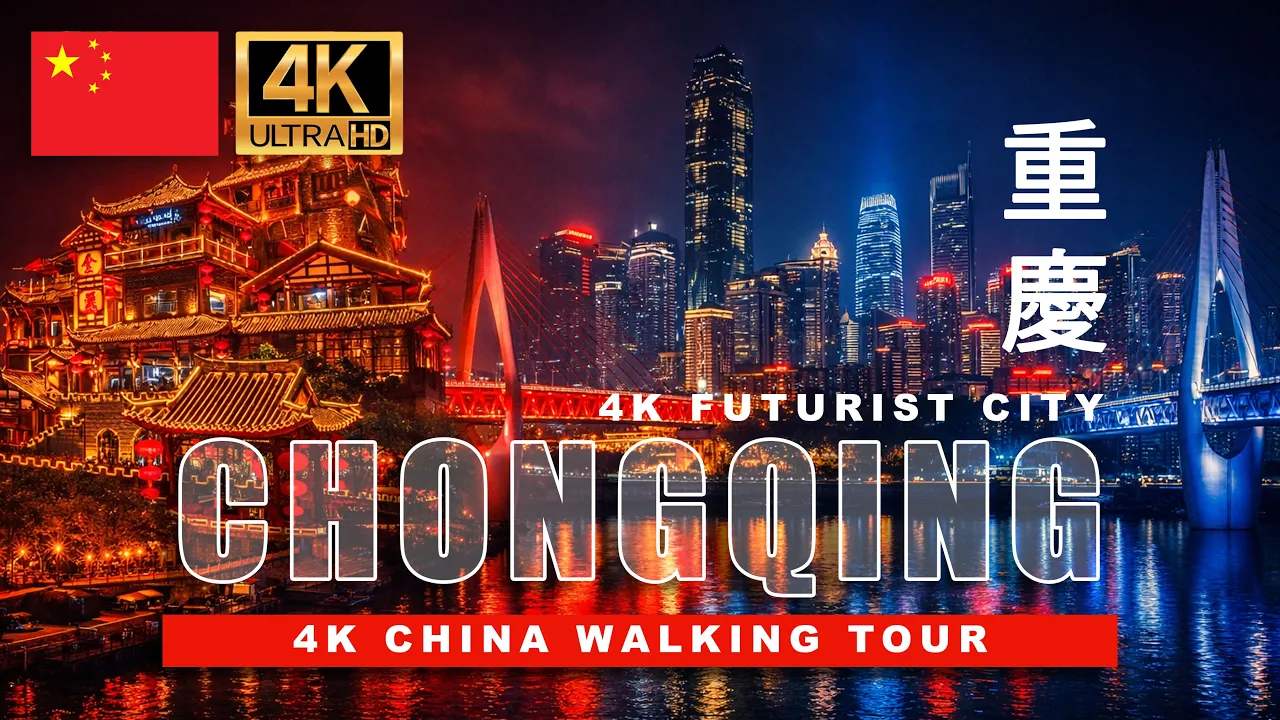 Walking Chongqing at Night | Chinese Food Street, Hongya Cave & Riverside Streets | 4K HDR | 重庆洪崖洞