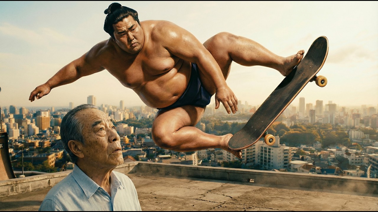 We Used AI to Make an Energy Drink Ad About a Skateboarding Sumo Wrestler