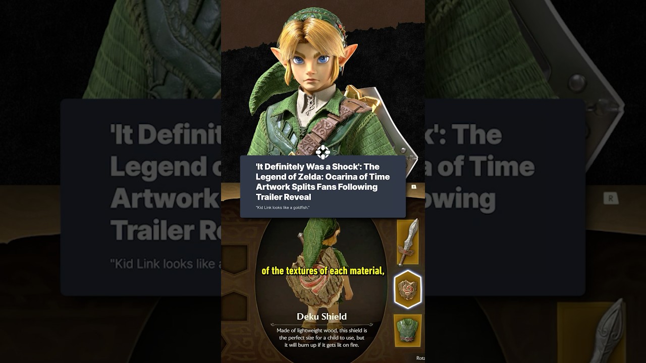 What was your reaction to the new art style for The Legend of Zelda: Ocarina of Time remake? #zelda