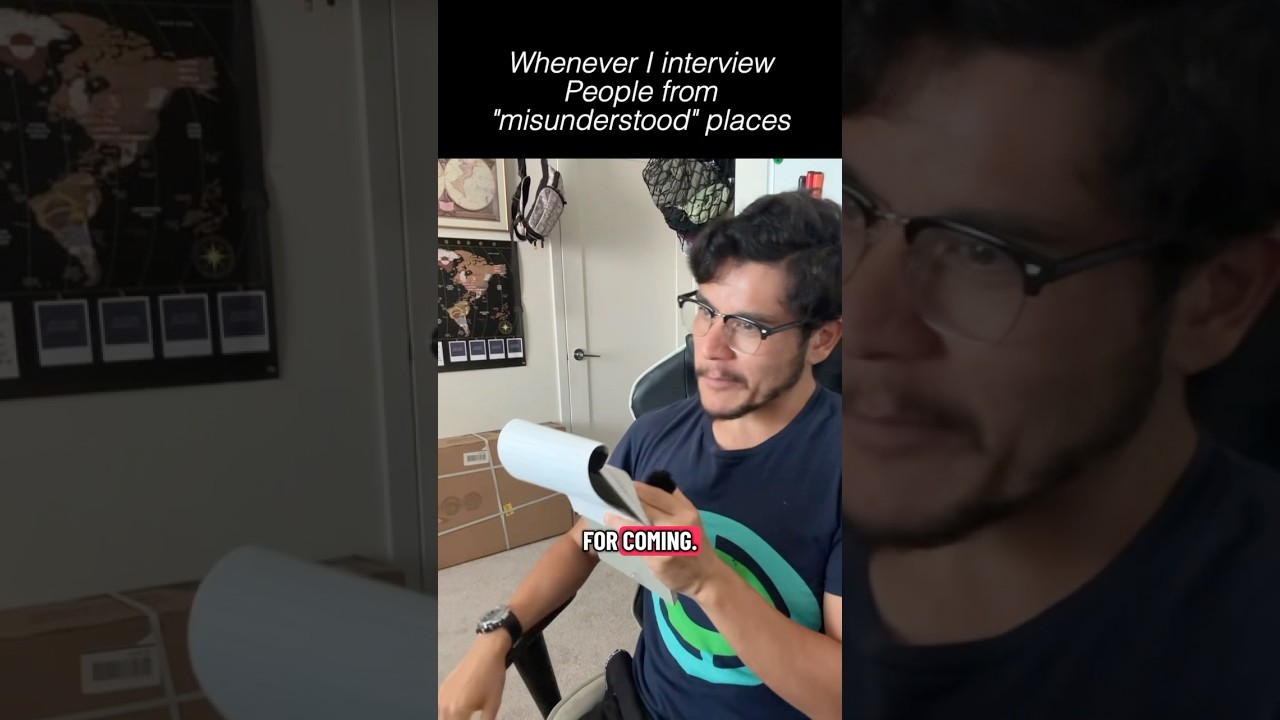 Whenever I interview people from "misunderstood" places ￼