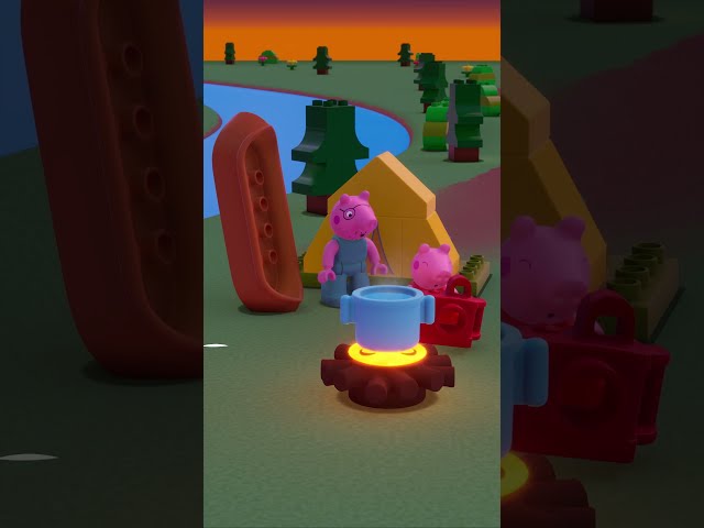 WINDY Camping! 🍃🏕️ #PeppaPig #Shorts #summer #LEGODUPLO