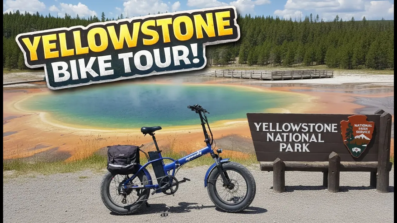 Yellowstone National Park Bike Tour 🌋 Old Faithful, Mammoth Hot Springs, Fairy Falls & More | 4K